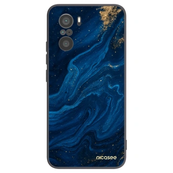 Picasee silikonowe czarne etui na Xiaomi Poco F3 - Blue