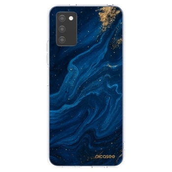 Picasee silikonowe przeźroczyste etui na Samsung Galaxy A02s A025G - Blue