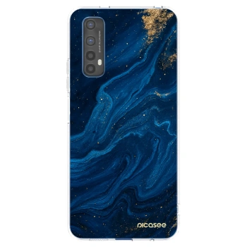 Picasee silikonowe przeźroczyste etui na Realme 7 - Blue