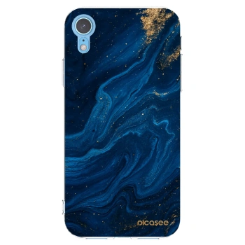 Picasee silikonowe przeźroczyste etui na Apple iPhone XR - Blue