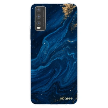 Picasee silikonowe przeźroczyste etui na Vivo Y20s - Blue