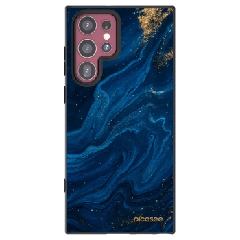 Picasee silikonowe czarne etui na Samsung Galaxy S22 Ultra 5G - Blue