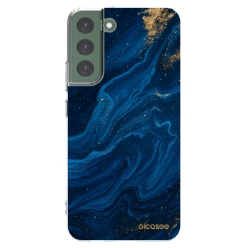 Picasee silikonowe przeźroczyste etui na Samsung Galaxy S22+ 5G - Blue