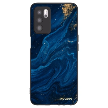 Picasee silikonowe czarne etui na OPPO A16s - Blue