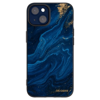 Picasee silikonowe czarne etui na Apple iPhone 14 - Blue