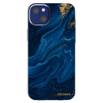 Picasee silikonowe przeźroczyste etui na Apple iPhone 14 Plus - Blue