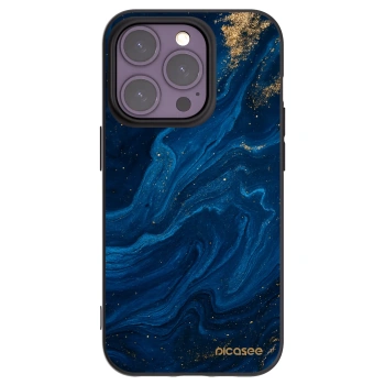 Picasee silikonowe czarne etui na Apple iPhone 14 Pro - Blue