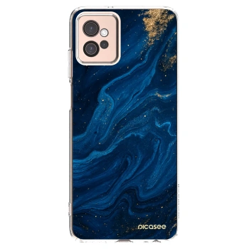 Picasee silikonowe przeźroczyste etui na Motorola Moto G32 - Blue