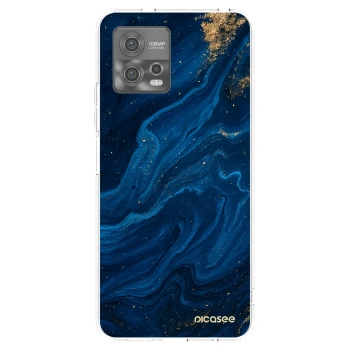 Picasee silikonowe przeźroczyste etui na Motorola Moto G72 - Blue