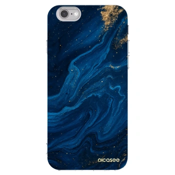 Picasee silikonowe przeźroczyste etui na Apple iPhone 6/6S - Blue