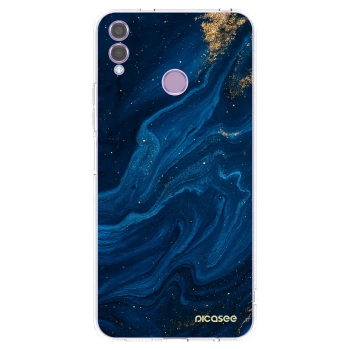 Picasee silikonowe przeźroczyste etui na Honor 8X - Blue