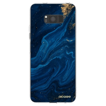Picasee silikonowe przeźroczyste etui na Samsung Galaxy S8 G950F - Blue