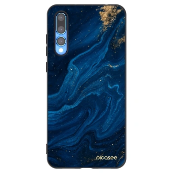 Picasee silikonowe czarne etui na Huawei P20 Pro - Blue