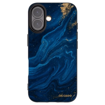Picasee silikonowe czarne etui na Apple iPhone 16 - Blue