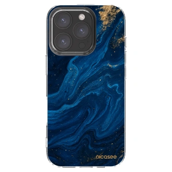 Picasee silikonowe przeźroczyste etui na Apple iPhone 16 Pro - Blue
