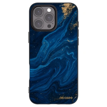Picasee silikonowe czarne etui na Apple iPhone 16 Pro Max - Blue