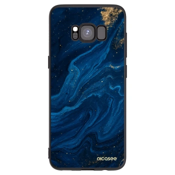 Picasee silikonowe czarne etui na Samsung Galaxy S8 G950F - Blue