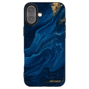 Picasee silikonowe czarne etui na Apple iPhone 16 Plus - Blue