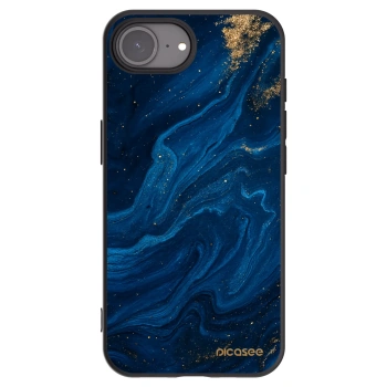 Picasee silikonowe czarne etui na Apple iPhone 16e - Blue