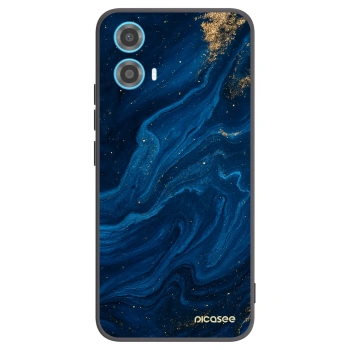 Picasee silikonowe czarne etui na Motorola Moto G34 5G - Blue