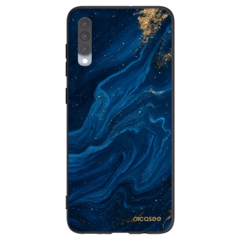 Picasee silikonowe czarne etui na Samsung Galaxy A70 A705F - Blue