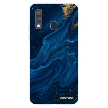 Picasee silikonowe przeźroczyste etui na Samsung Galaxy A40 A405F - Blue