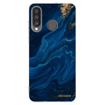 Picasee silikonowe przeźroczyste etui na Huawei P30 Lite - Blue