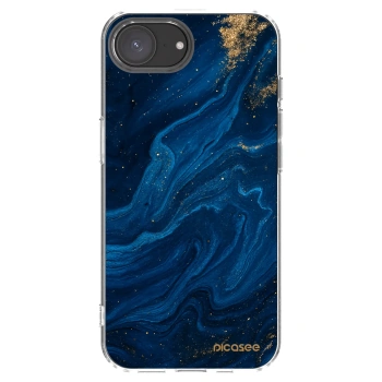 Picasee silikonowe przeźroczyste etui na Apple iPhone 17e - Blue