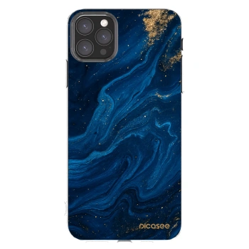 Picasee silikonowe przeźroczyste etui na Apple iPhone 11 Pro Max - Blue