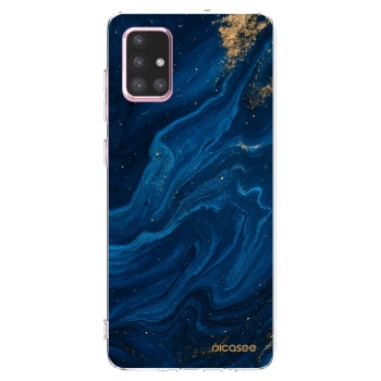 Picasee silikonowe przeźroczyste etui na Samsung Galaxy A71 A715F - Blue