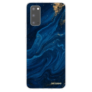 Picasee silikonowe przeźroczyste etui na Samsung Galaxy S20 G980F - Blue