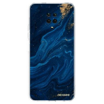 Picasee silikonowe przeźroczyste etui na Xiaomi Redmi Note 9 Pro - Blue