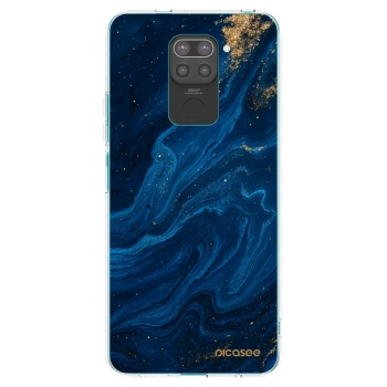 Picasee silikonowe czarne etui na Xiaomi Redmi Note 9 - Blue