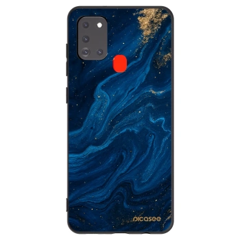 Picasee silikonowe czarne etui na Samsung Galaxy A21s - Blue