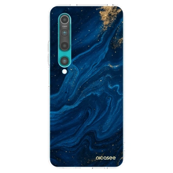 Picasee silikonowe przeźroczyste etui na Xiaomi Mi 10 - Blue
