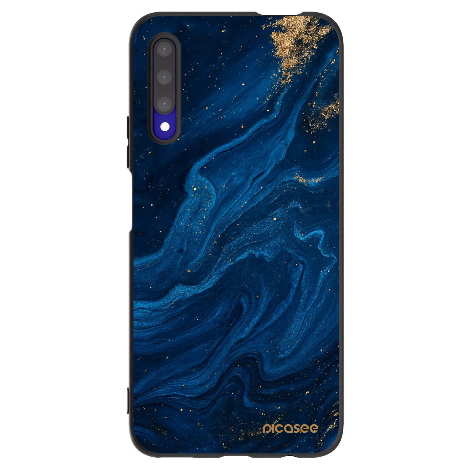 Picasee silikonowe czarne etui na Honor 9X Pro - Blue