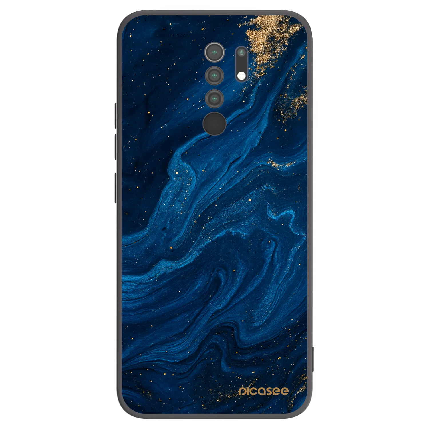 Picasee silikonowe czarne etui na Xiaomi Redmi 9 - Blue