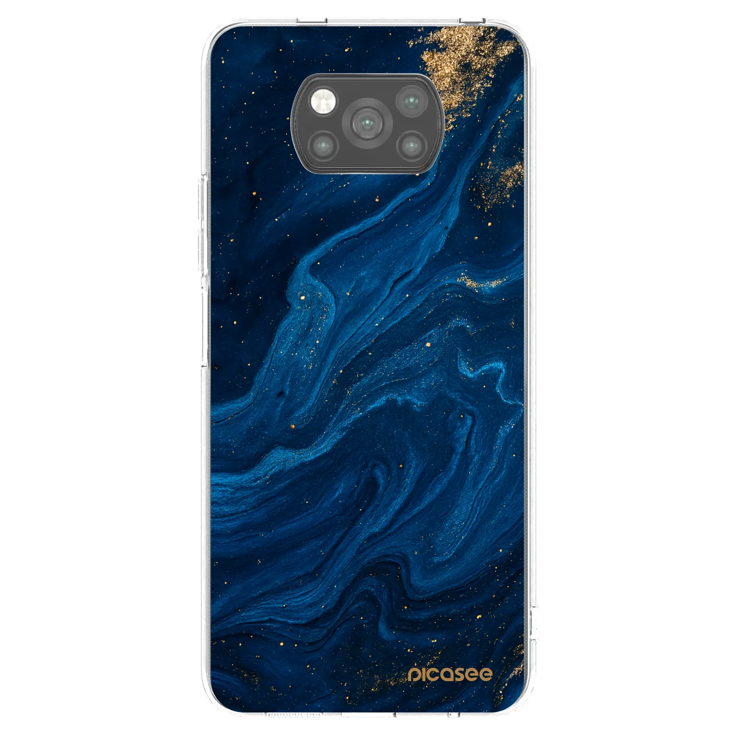 Picasee silikonowe czarne etui na Xiaomi Poco X3 - Blue