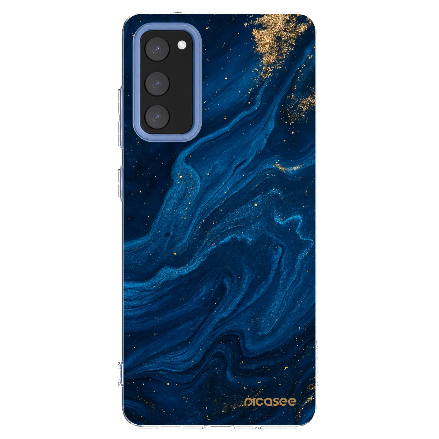 Picasee silikonowe przeźroczyste etui na Samsung Galaxy S20 FE - Blue