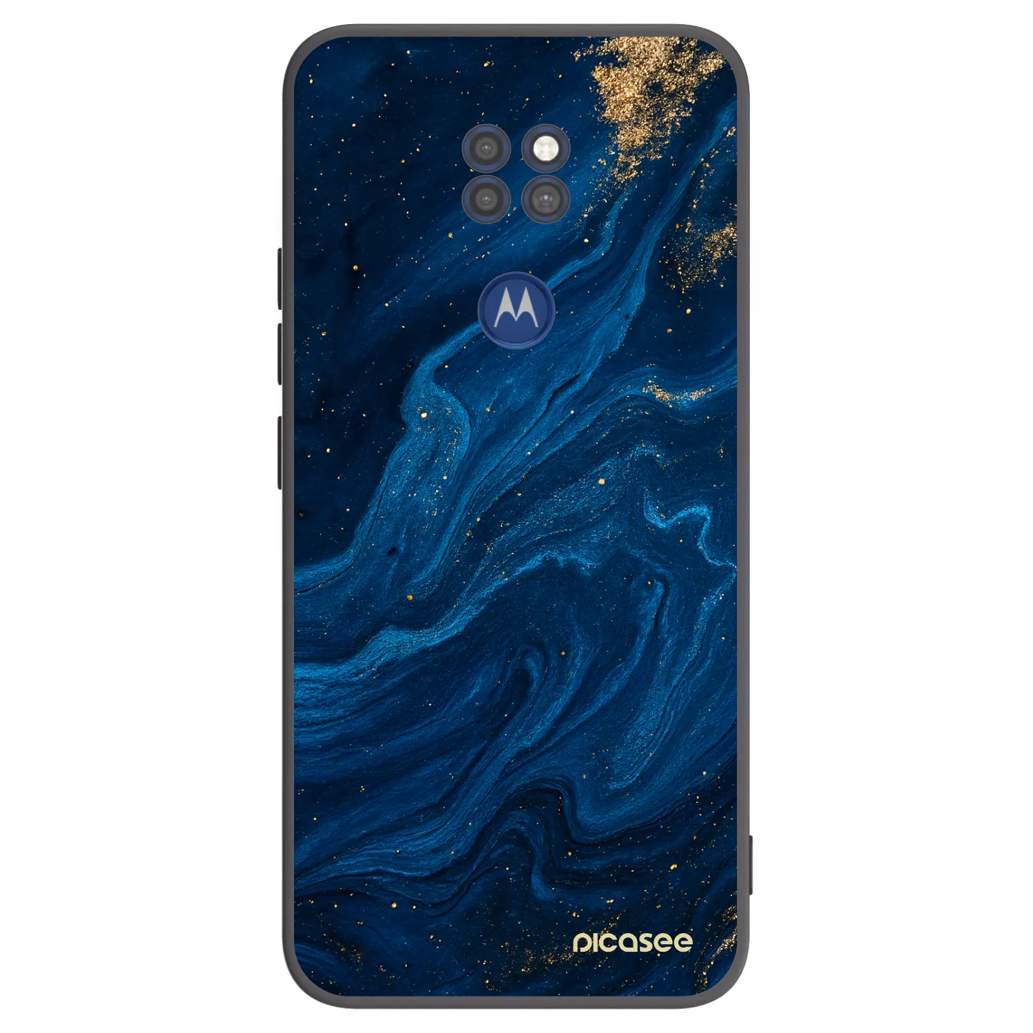 Picasee silikonowe czarne etui na Motorola Moto G9 Play - Blue