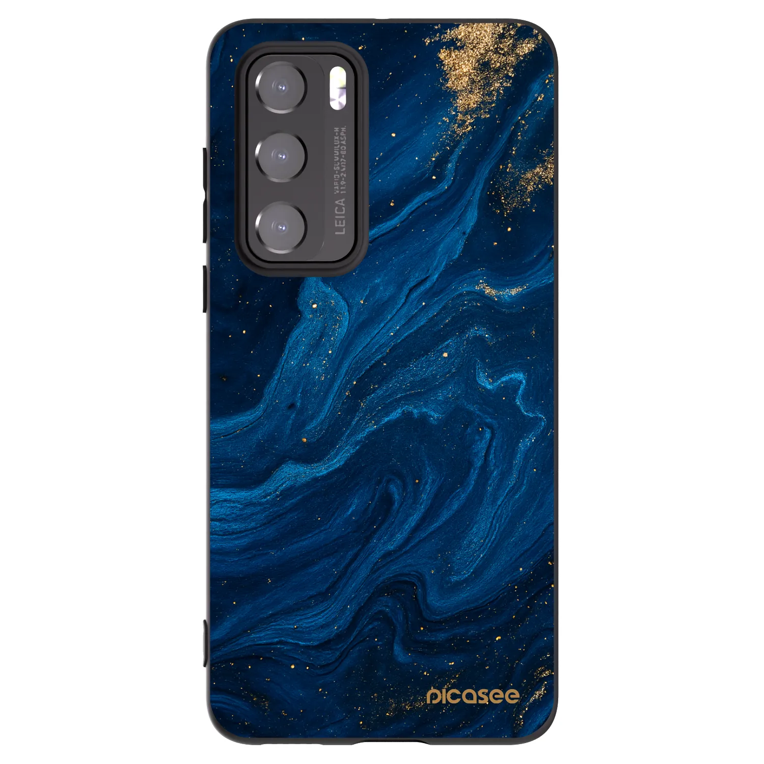 Picasee silikonowe czarne etui na Huawei P40 - Blue