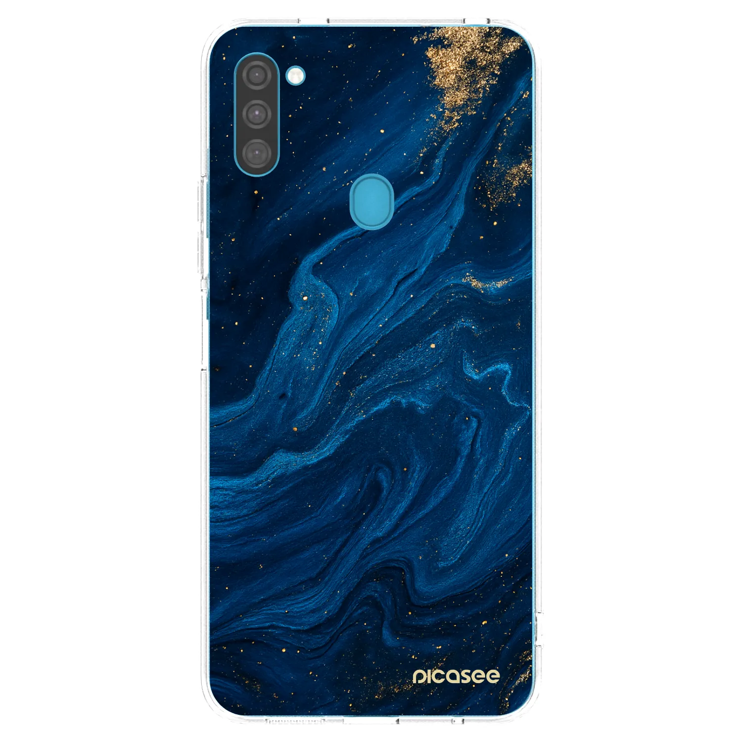Picasee silikonowe przeźroczyste etui na Samsung Galaxy M11 - Blue