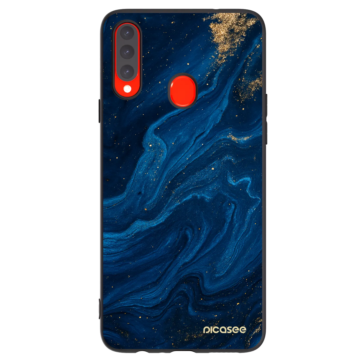 Picasee silikonowe czarne etui na Samsung Galaxy A20s - Blue