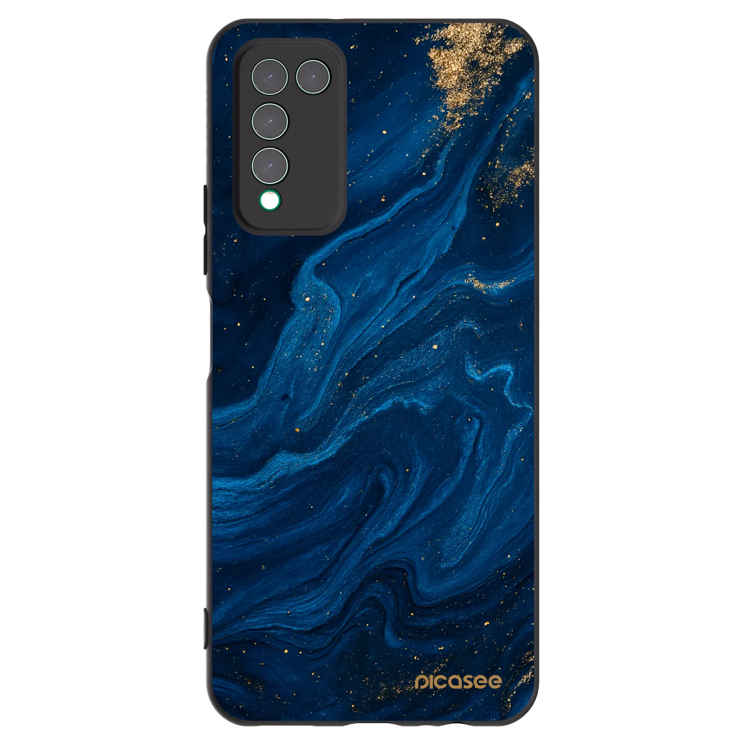 Picasee silikonowe czarne etui na Honor 10X Lite - Blue