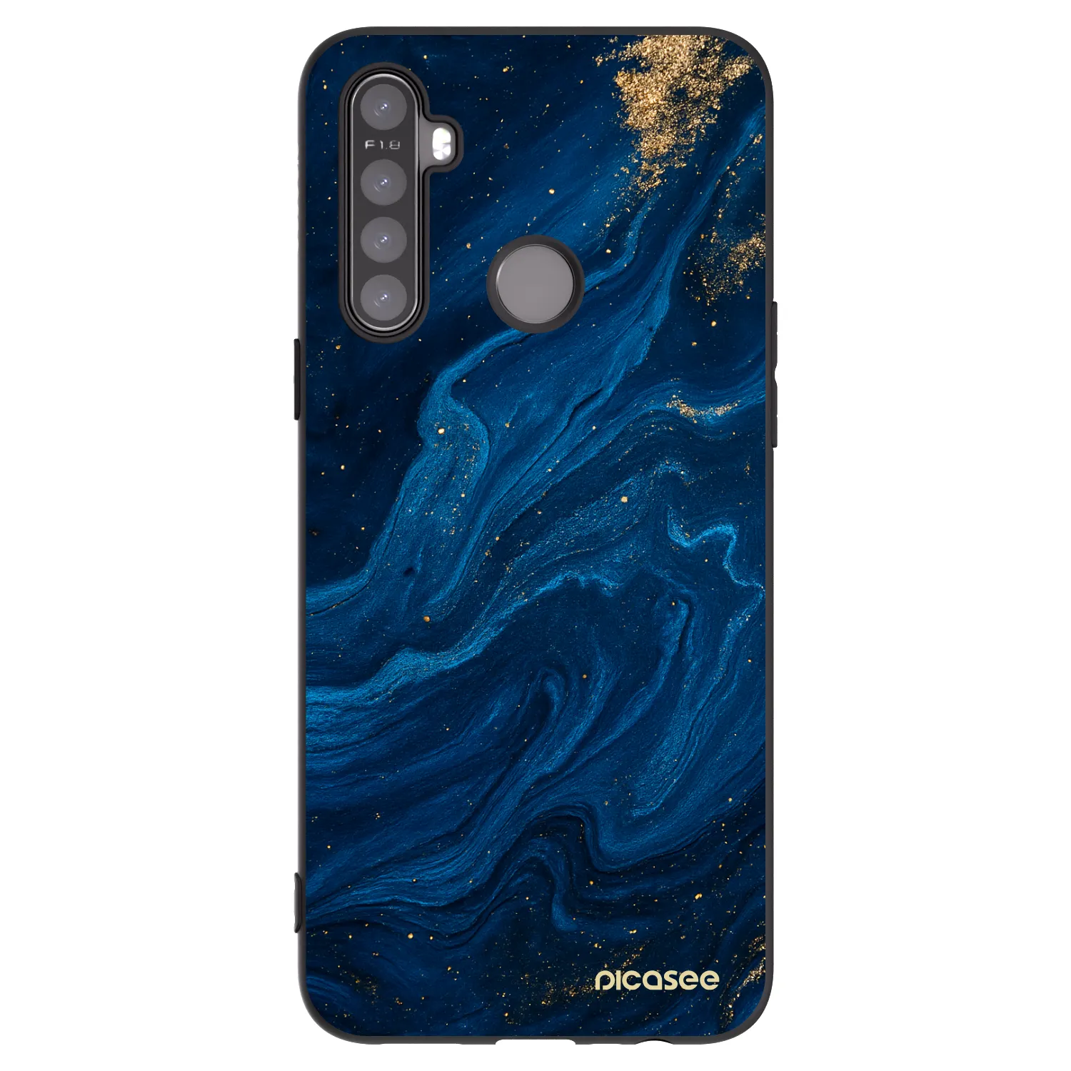 Picasee silikonowe czarne etui na Realme 6i - Blue