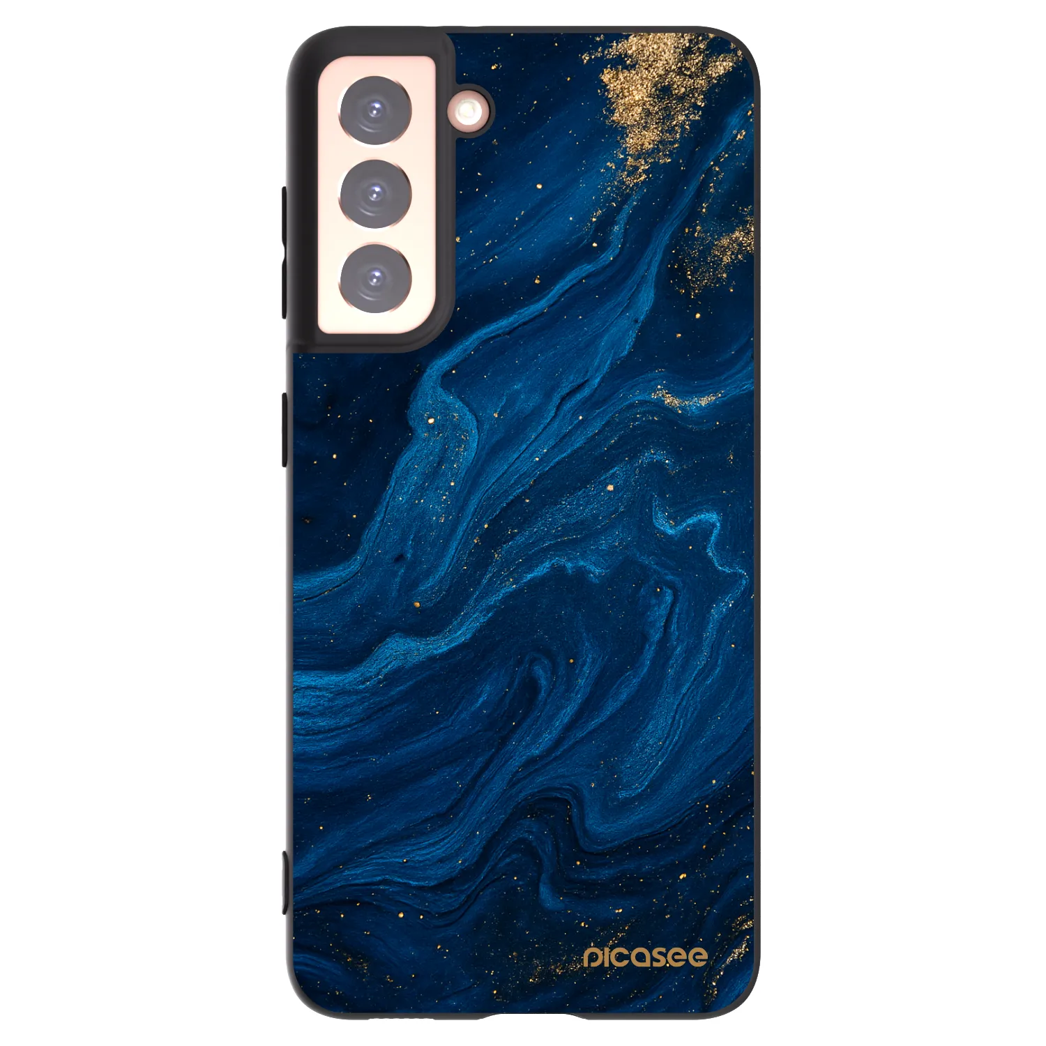 Picasee silikonowe czarne etui na Samsung Galaxy S21 5G G991B - Blue