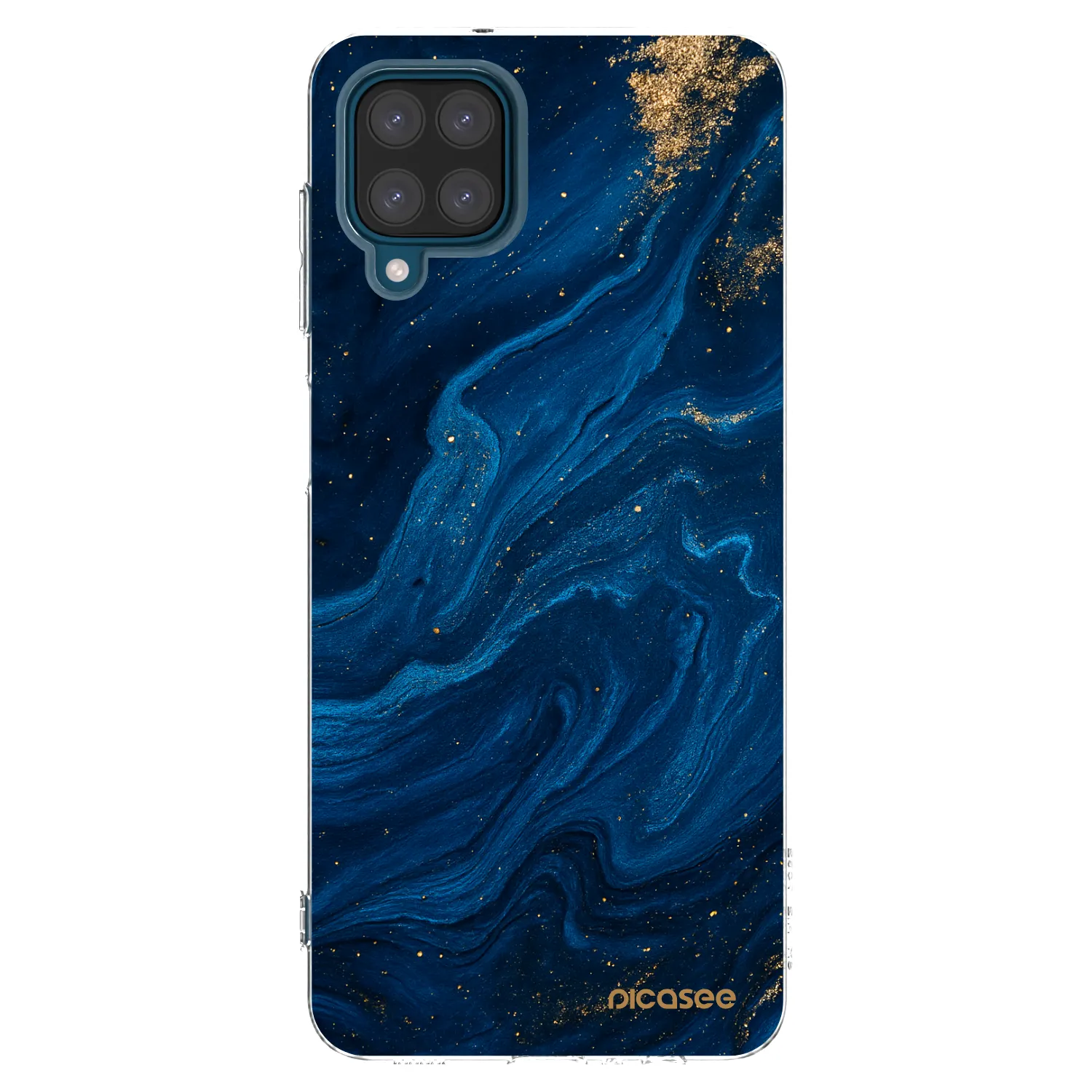 Picasee silikonowe przeźroczyste etui na Samsung Galaxy A12 A125F - Blue