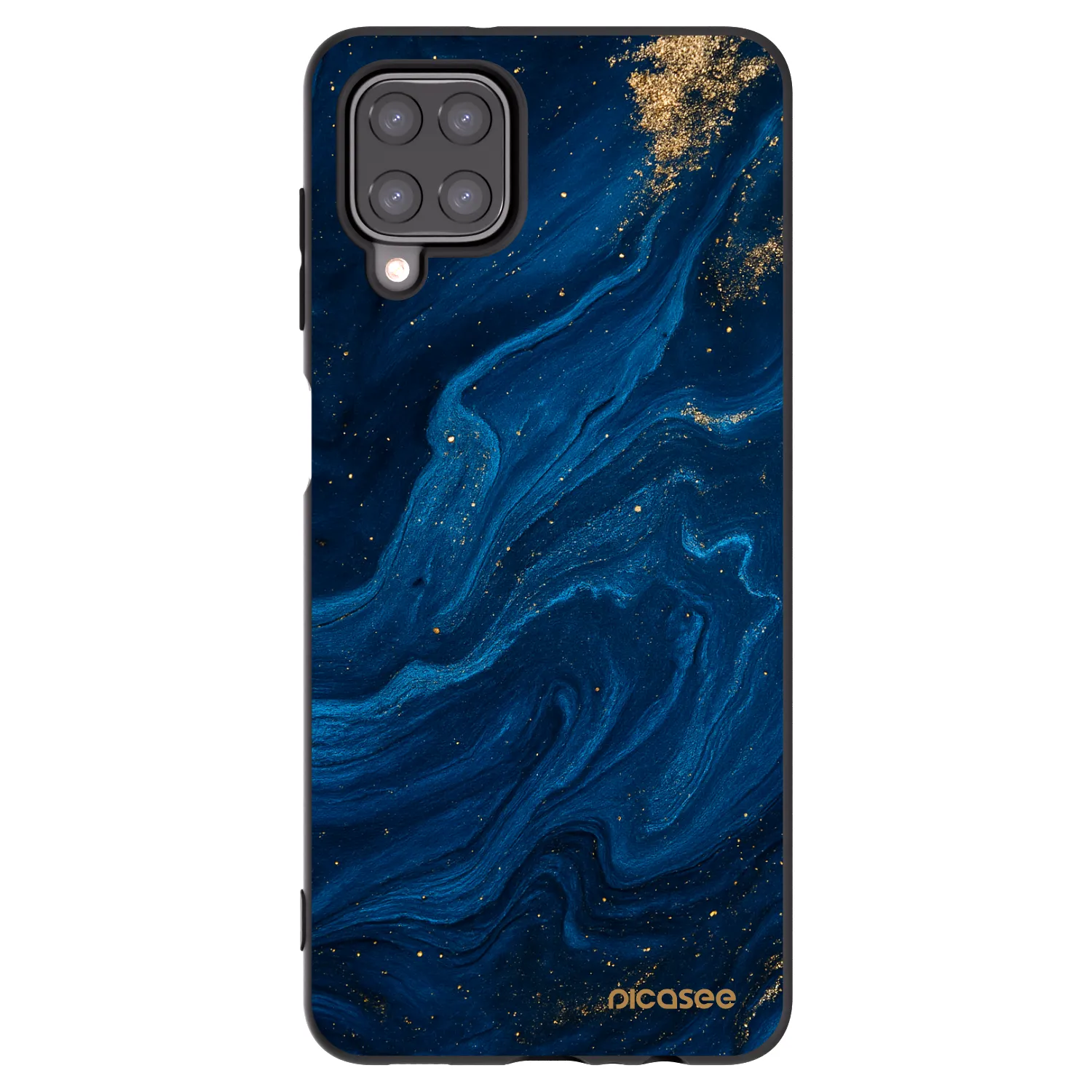 Picasee silikonowe czarne etui na Samsung Galaxy A12 A125F - Blue