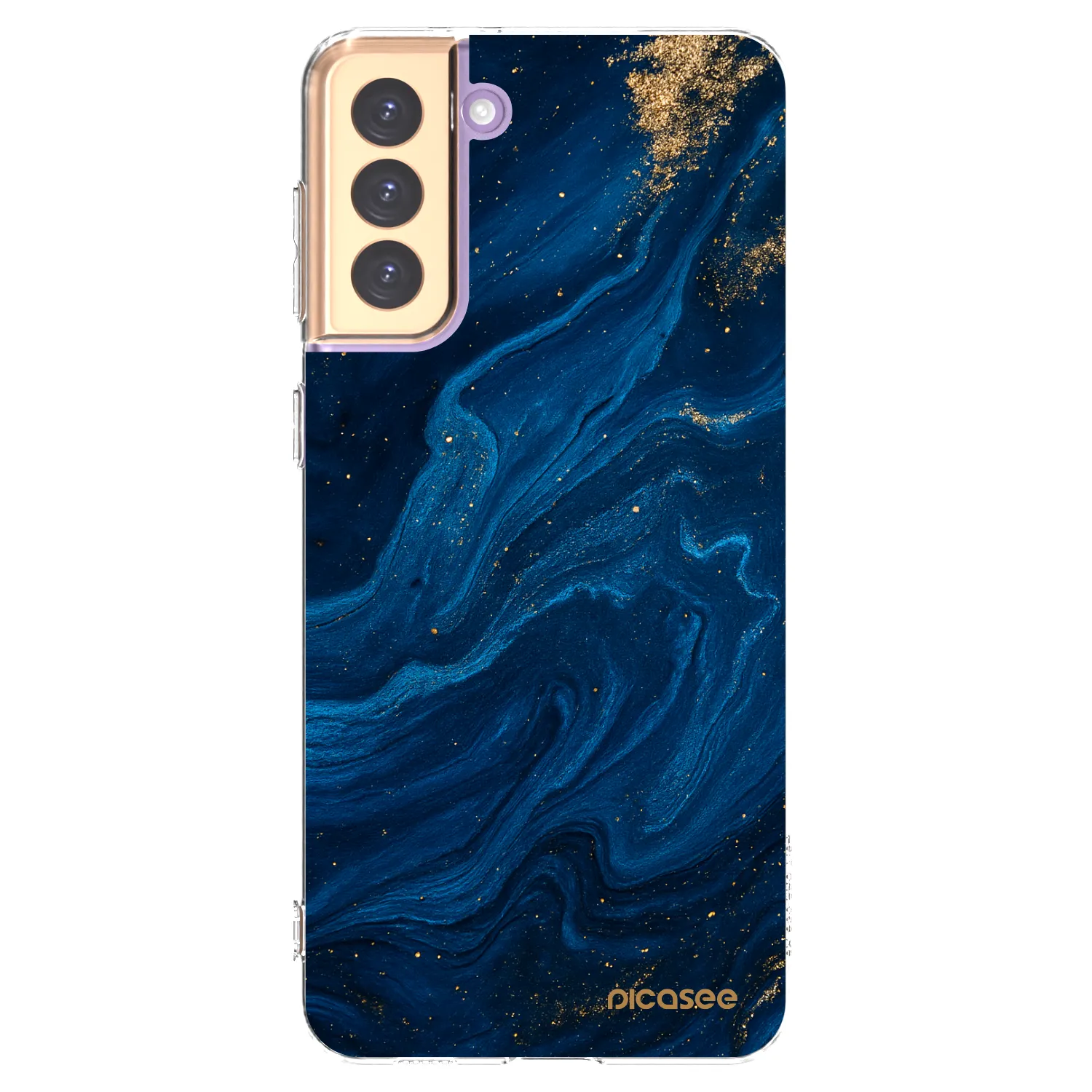 Picasee silikonowe przeźroczyste etui na Samsung Galaxy S21+ 5G G996F - Blue