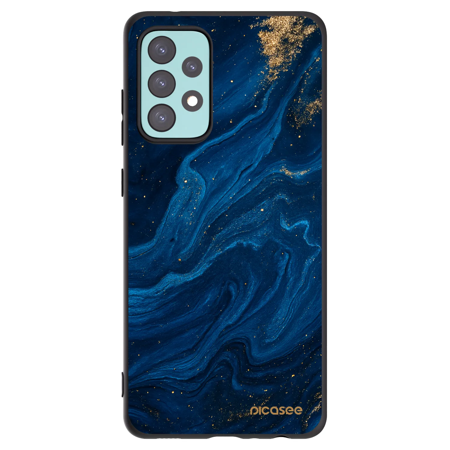 Picasee silikonowe czarne etui na Samsung Galaxy A72 A725F - Blue